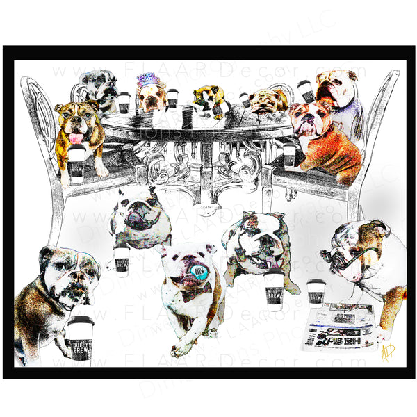 Javin Dogs: Custom for Bully Brew Coffee (Example: Not for sale)